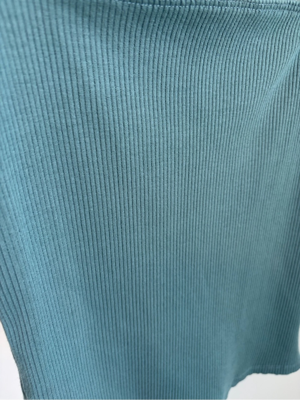 Lulu's Teal Ribbed Square Tank Medium - Picture 3 of 4